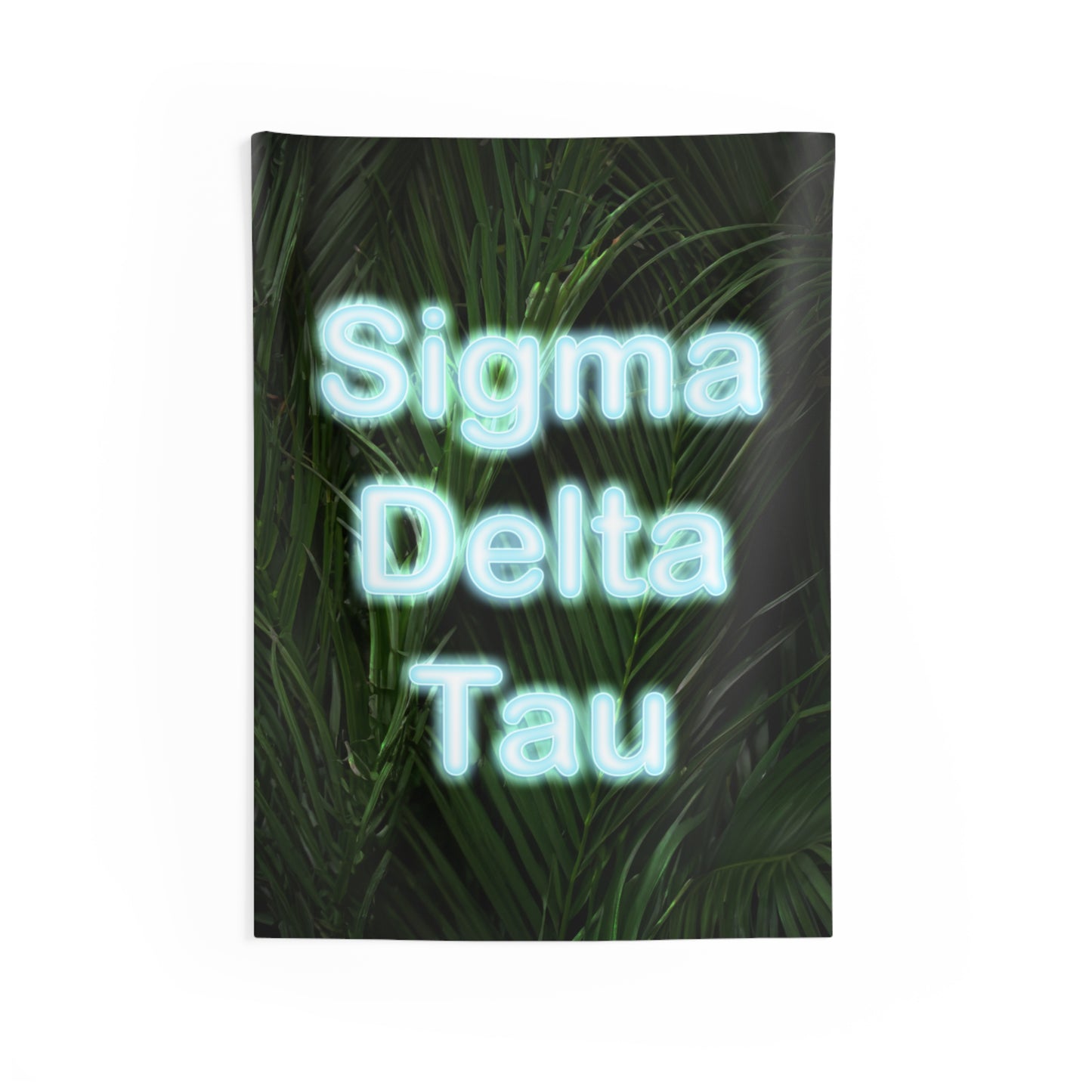 Sigma Delta Tau Blue Neon Sign Wall Flag Sorority Home Decoration for Dorms & Apartments