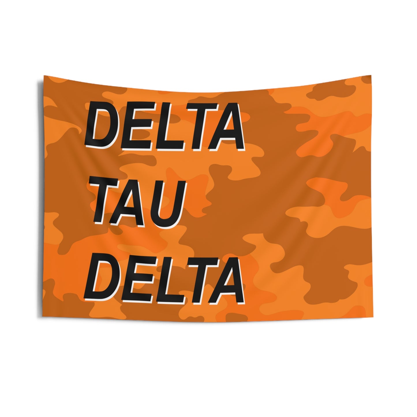 Delta Tau Delta Orange Camo Wall Tapestry Fraternity Home Decoration for Dorms & Apartments