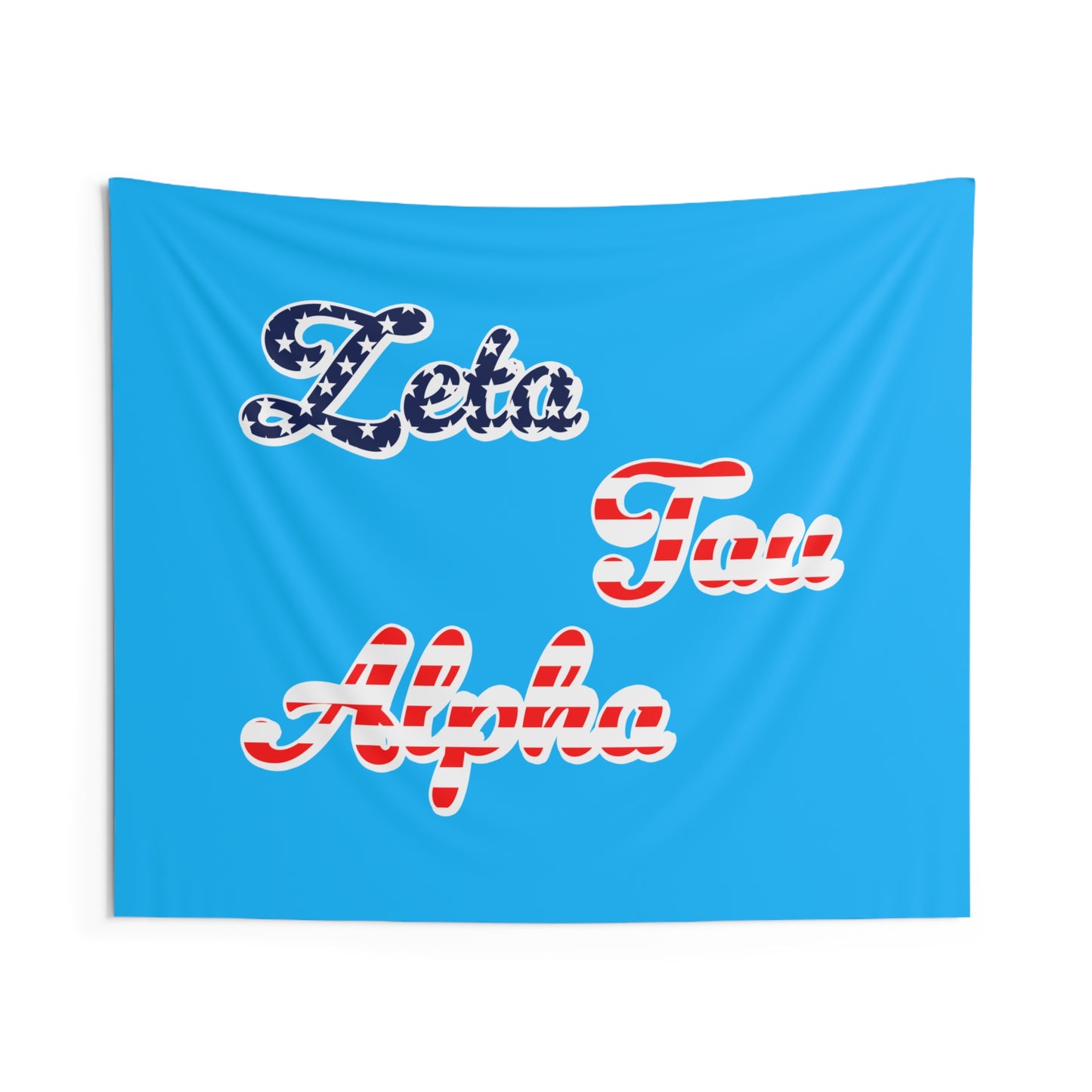 Zeta Tau Alpha American Flag Pattern Sorority Wall Flag for Dorms & Apartments