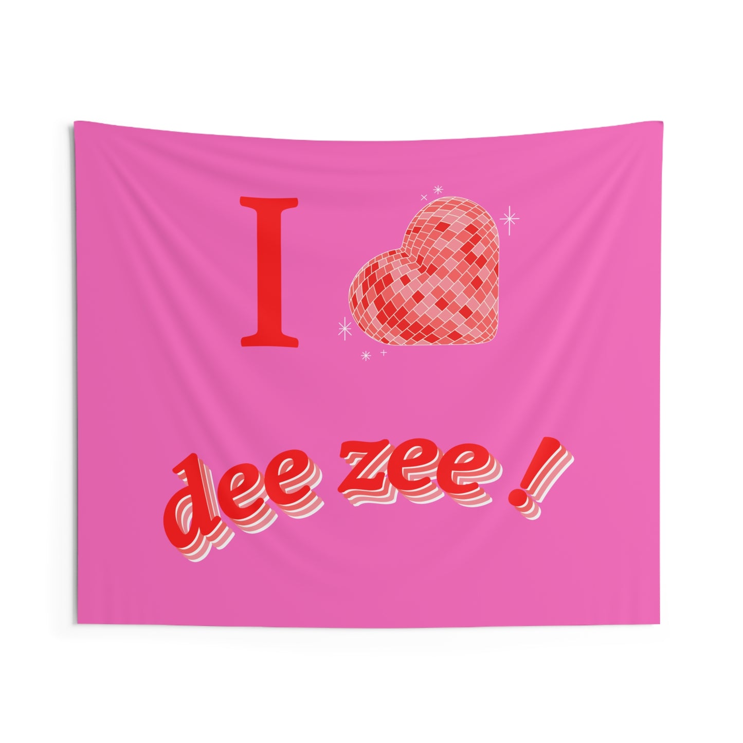 Delta Zeta Heart Disco Wall Flag for Sorority Girls Dorms & Apartments