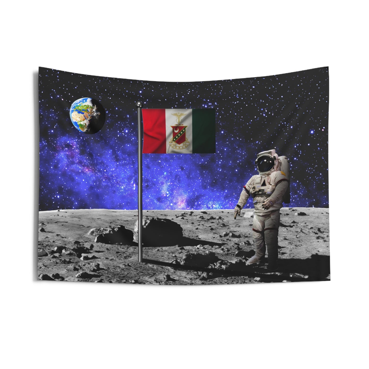 Kappa Sigma Moon Landing Wall Flag Fraternity Home Decoration for Dorms & Apartments