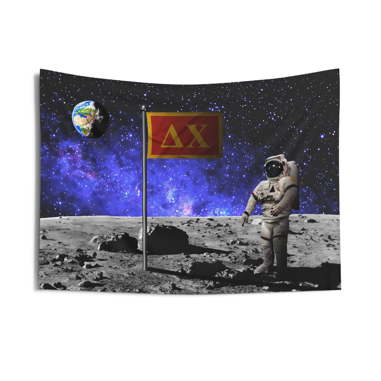 Delta Chi Moon Landing Wall Flag Fraternity Home Decoration for Dorms & Apartments
