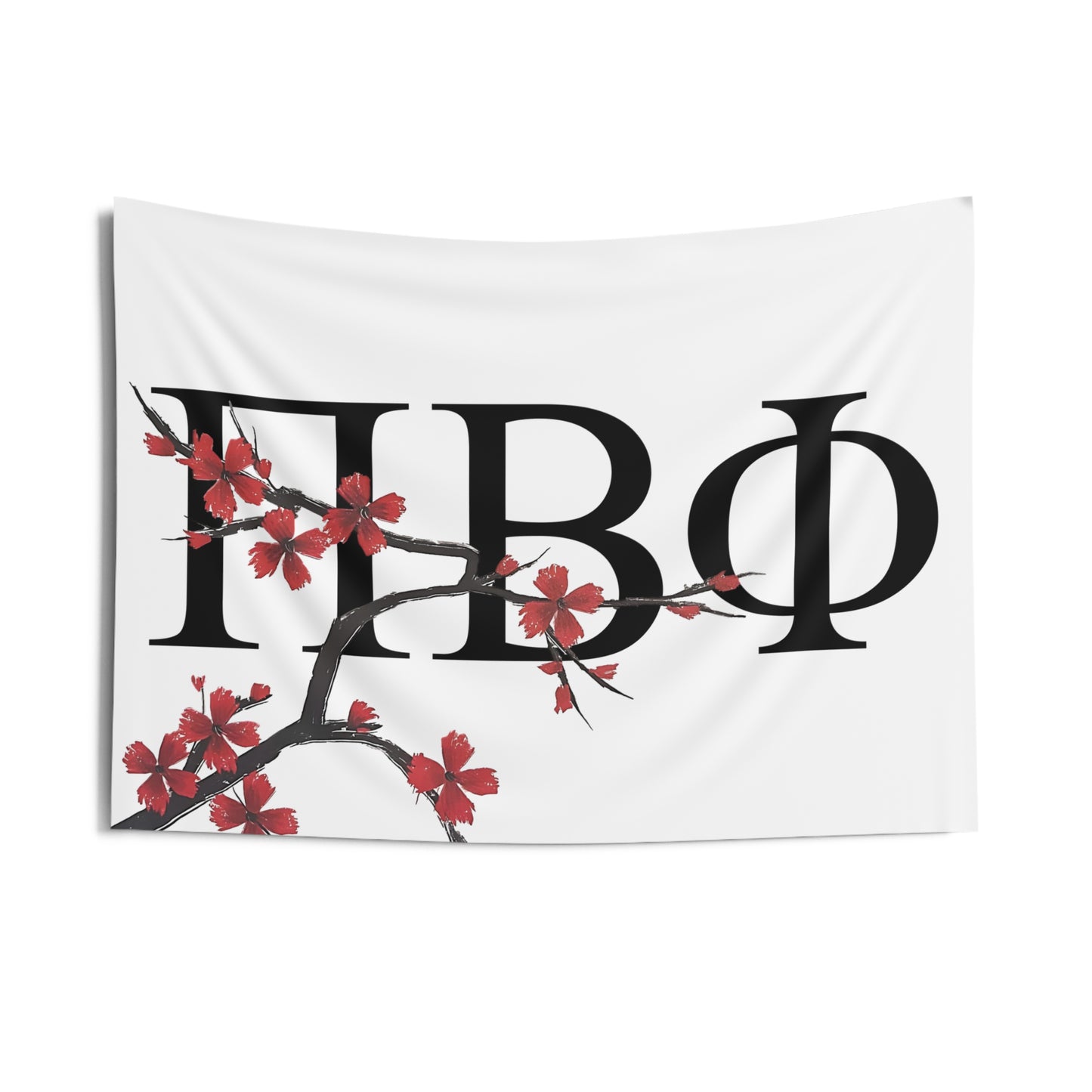 Pi Beta Phi Wall Flag with Tree Blossoms Sorority Home Decoration for Dorms & Apartments