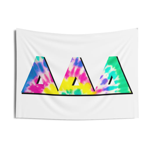 Tri Delta Tie Dye Wall Flag Sorority Home Decoration for Dorms & Apartments