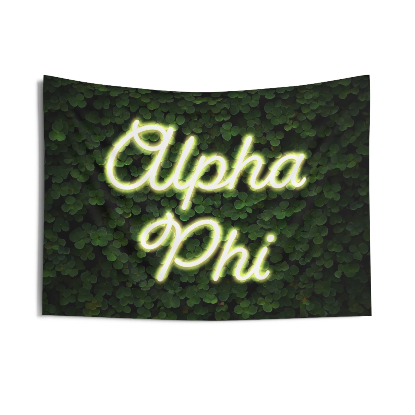 Alpha Phi Yellow Neon Sign Wall Flag Sorority Home Decoration for Dorms & Apartments