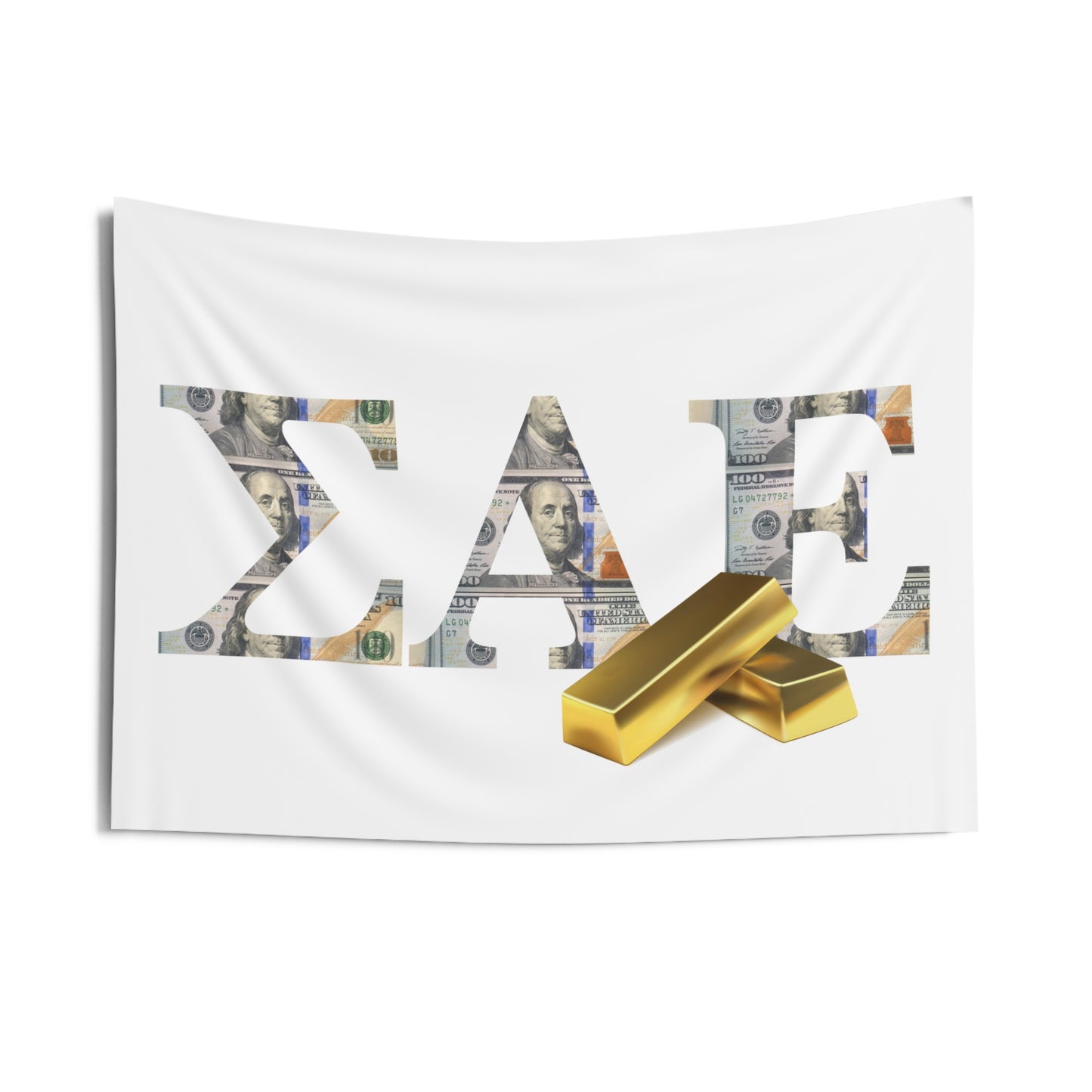 Sigma Alpha Epsilon Wall Tapestry with Gold Bars Fraternity Home Decoration for Dorms & Apartments