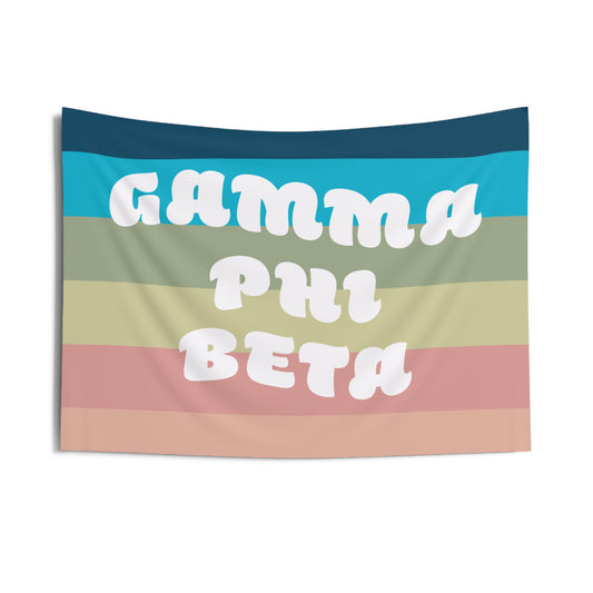 Gamma Phi Beta Wall Flag with Pastel Colors Sorority Home Decoration for Dorms & Apartments