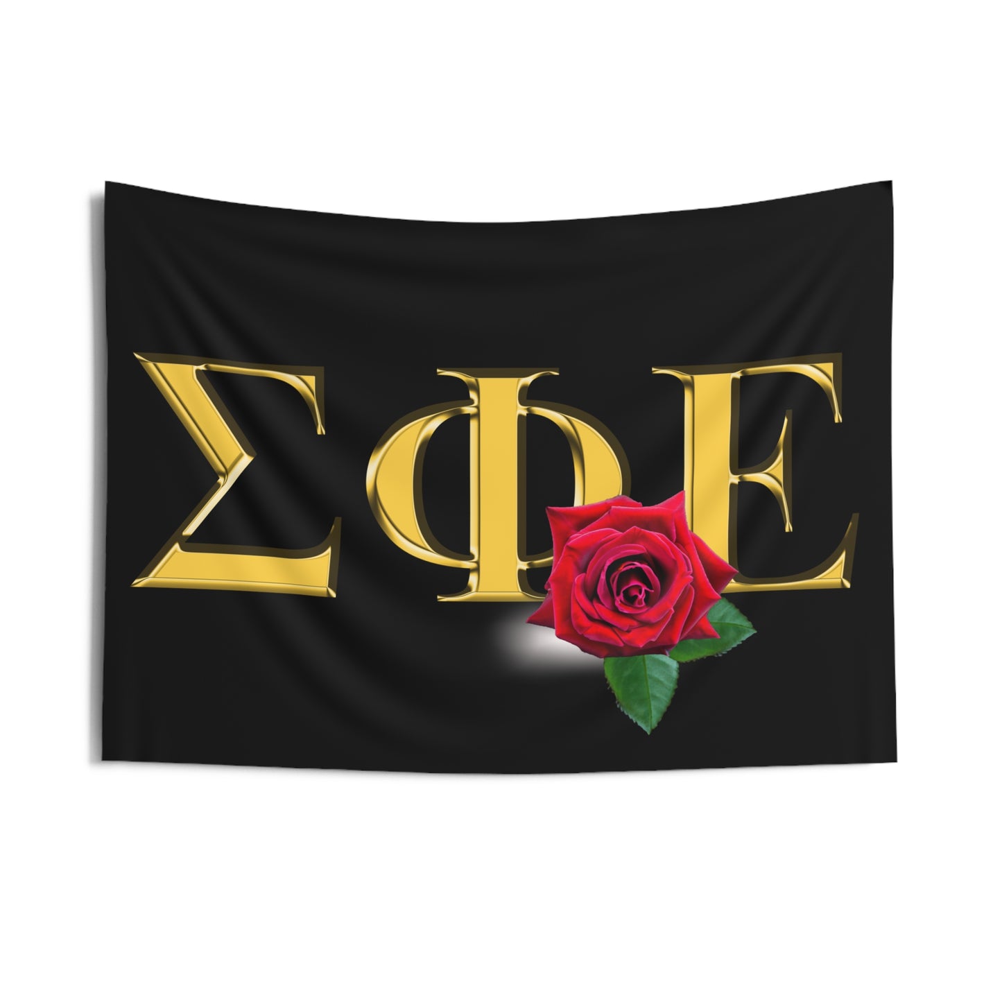 Sigma Phi Epsilon Wall Flag with Gold Letters Fraternity Home Decoration for Dorms & Apartments