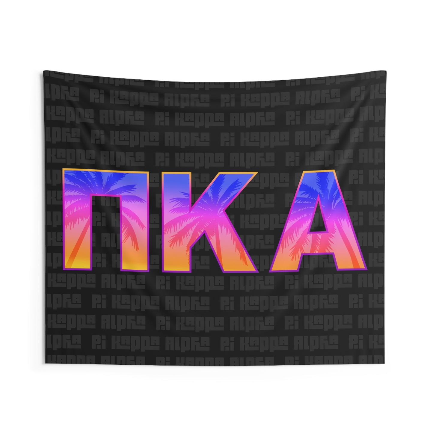 Pi Kappa Alpha Miami Sunset Wall Flag for Fraternity Dorms & Apartments