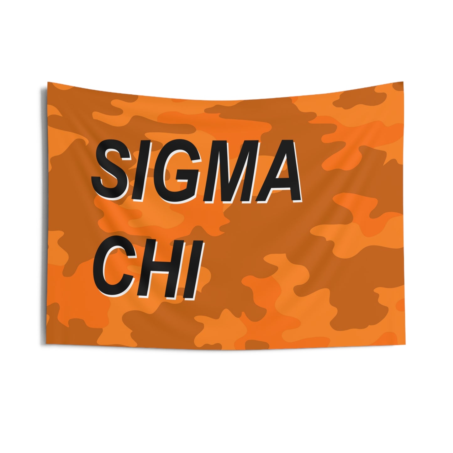 Sigma Chi Orange Camo Wall Flag Fraternity Home Decoration for Dorms & Apartments