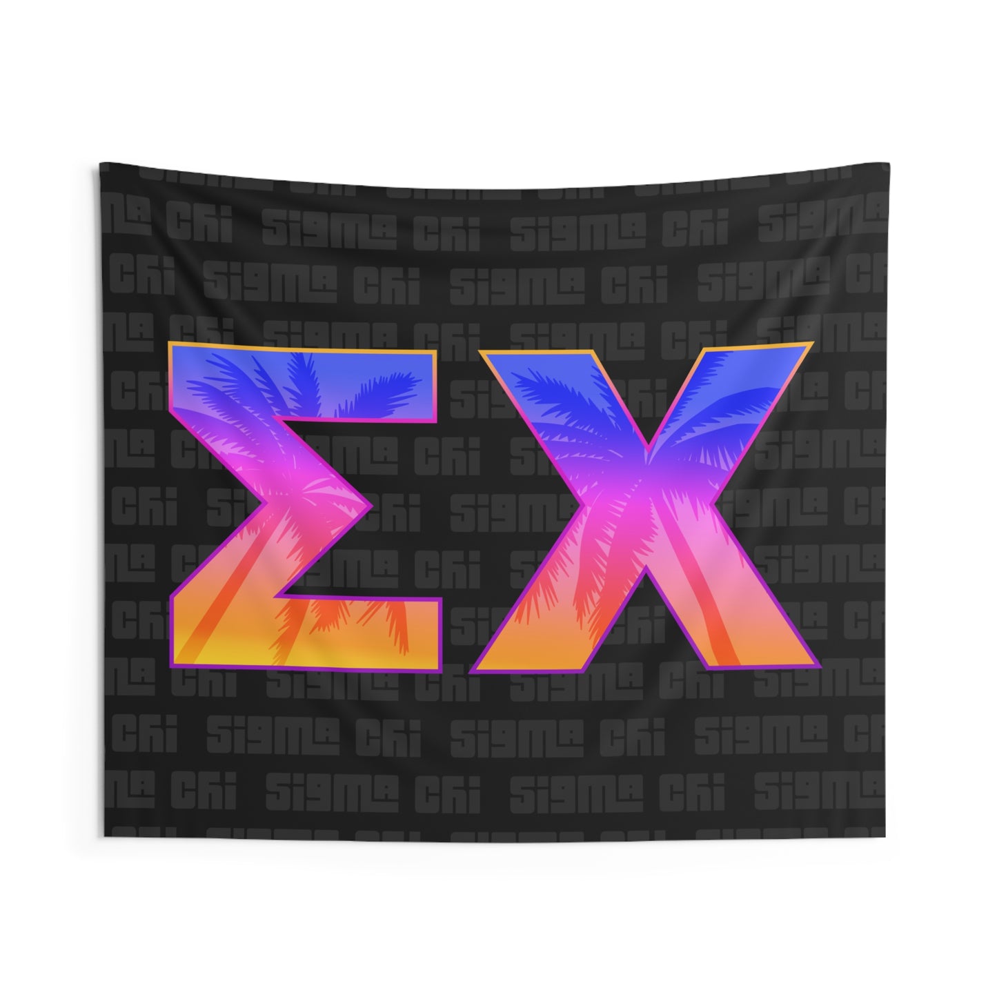 Sigma Chi Miami Sunset Wall Flag for Fraternity Dorms & Apartments