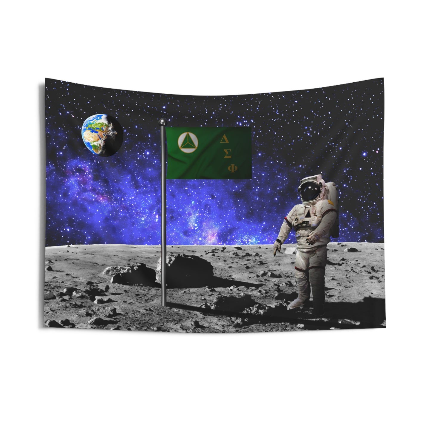 Delta Sigma Phi Moon Landing Wall Flag Fraternity Home Decoration for Dorms & Apartments