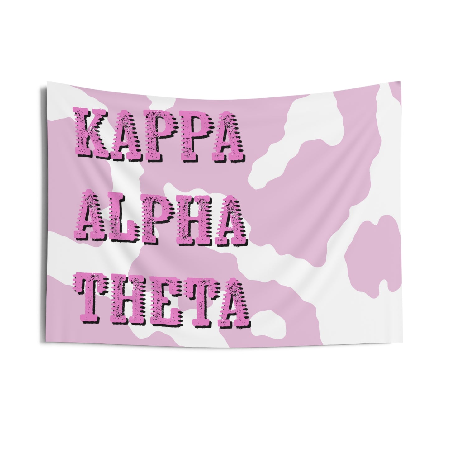 Kappa Alpha Theta Pink Western Cowgirl Wall Flag Sorority Home Decoration for Dorms & Apartments