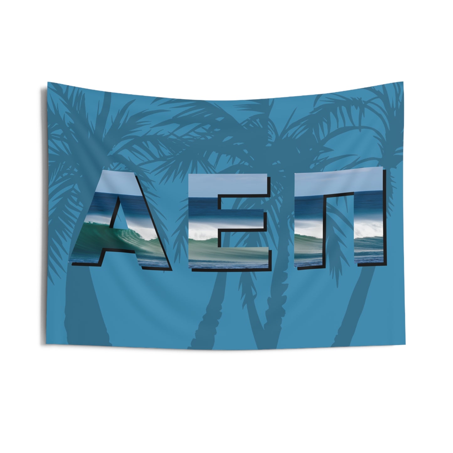 Alpha Epsilon Pi Wall Flag with Ocean Waves Fraternity Home Decoration for Dorms & Apartments