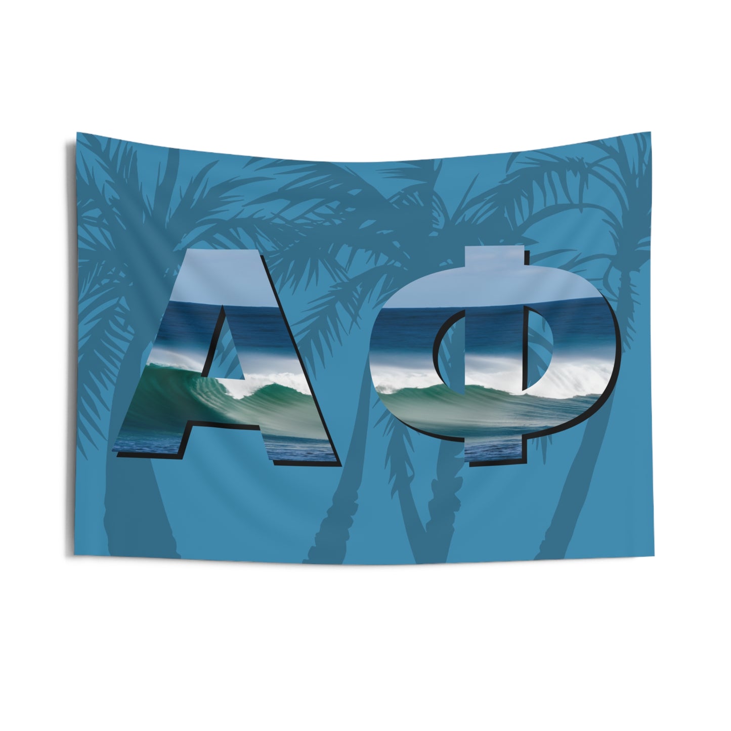 Alpha Phi Wall Flag with Ocean Waves Sorority Home Decoration for Dorms & Apartments