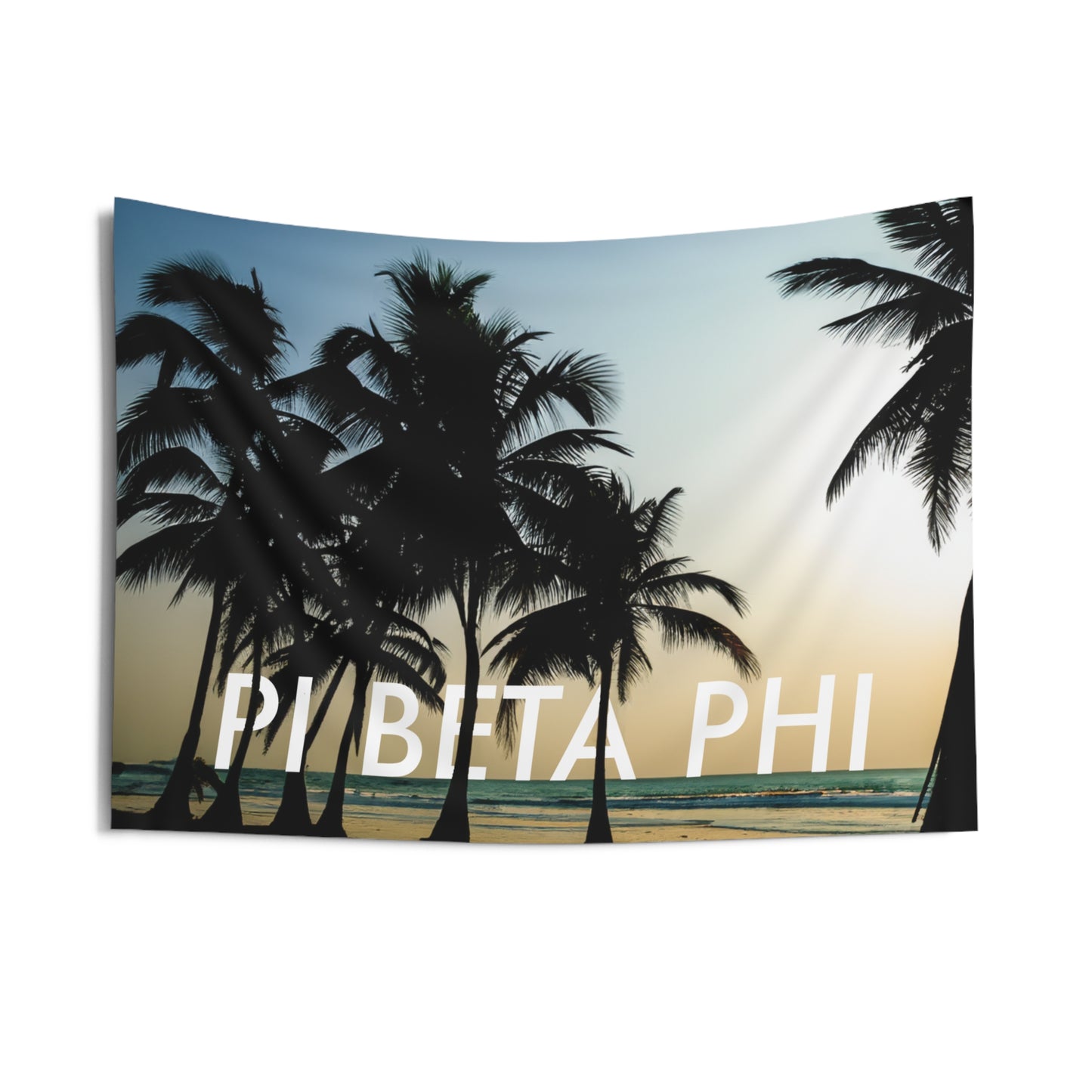 Pi Beta Phi Wall Flag with Palm Trees Sorority Home Decoration for Dorms & Apartments