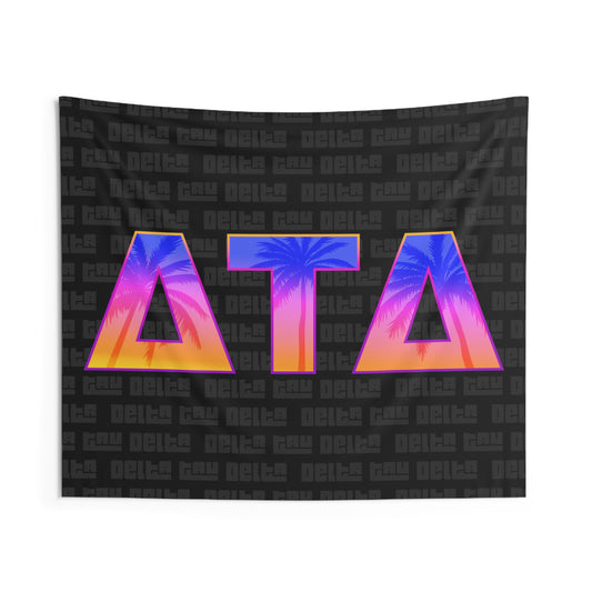 Delta Tau Delta Miami Sunset Wall Flag for Fraternity Dorms & Apartments