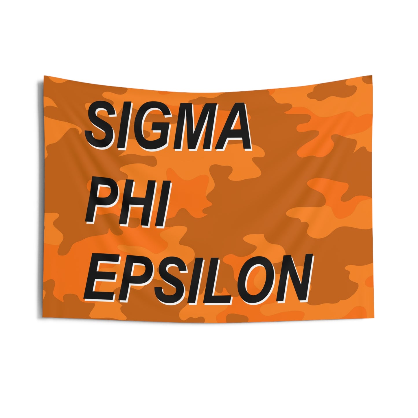 Sigma Phi Epsilon Orange Camo Wall Flag Fraternity Home Decoration for Dorms & Apartments