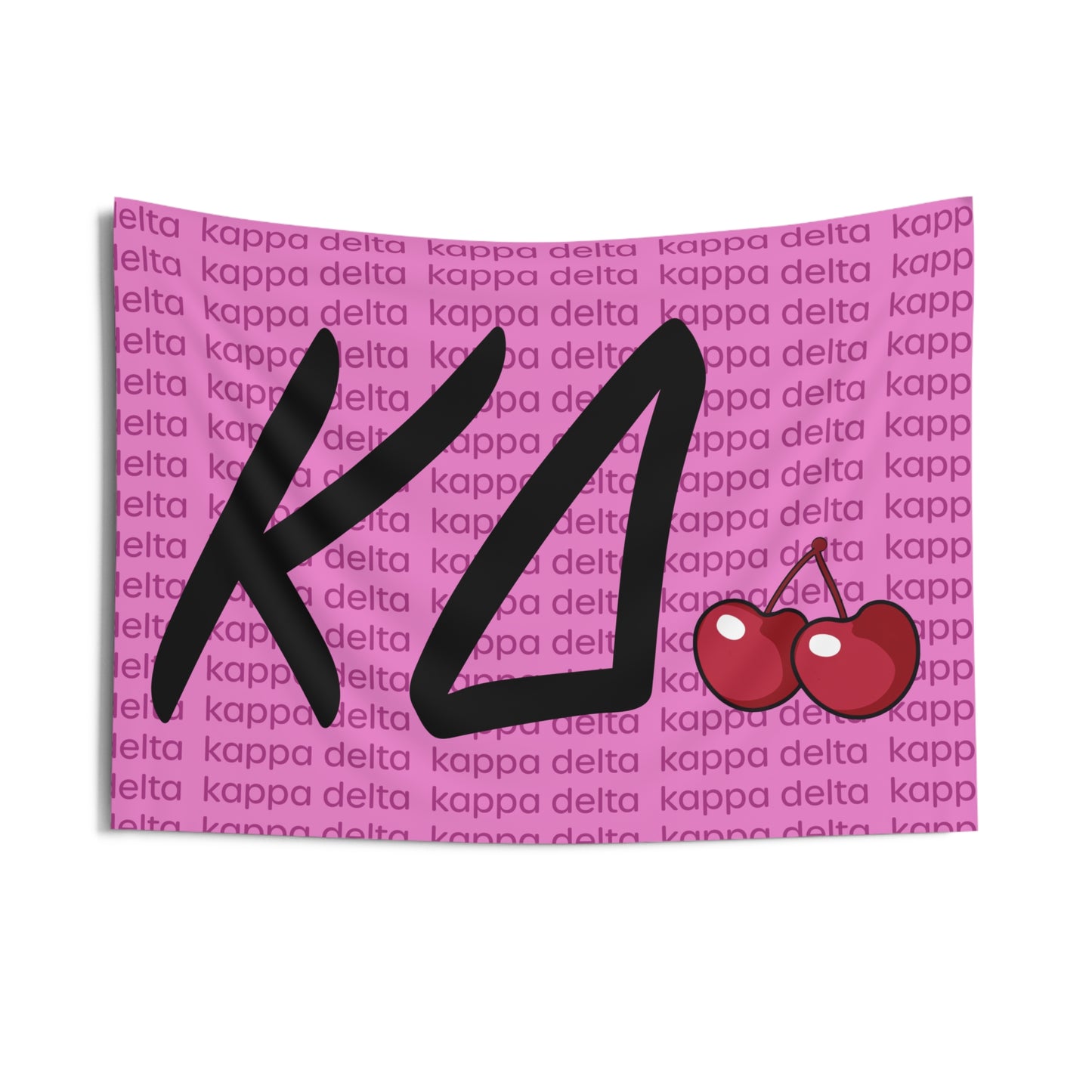 Kappa Delta Cherries Wall Flag Sorority Home Decoration for Dorms & Apartments