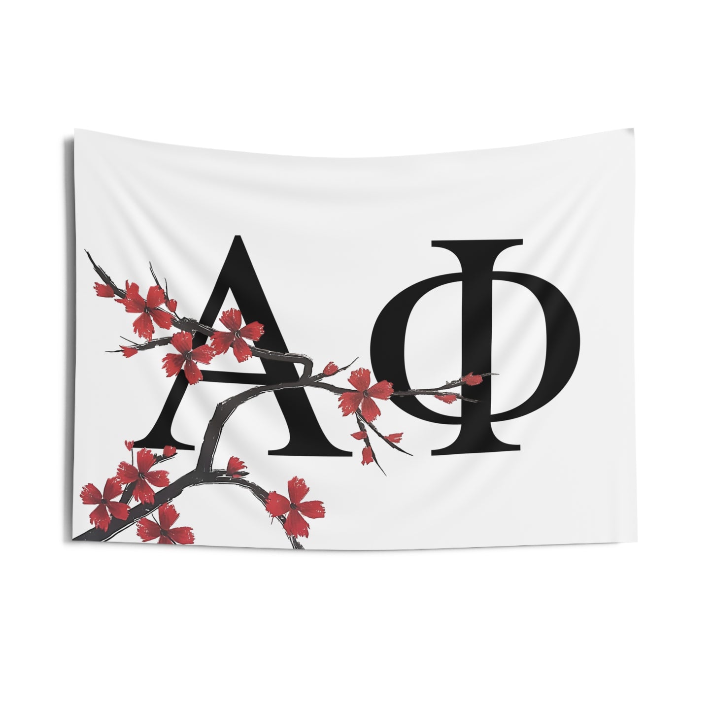 Alpha Phi Wall Flag with Tree Blossoms Sorority Home Decoration for Dorms & Apartments