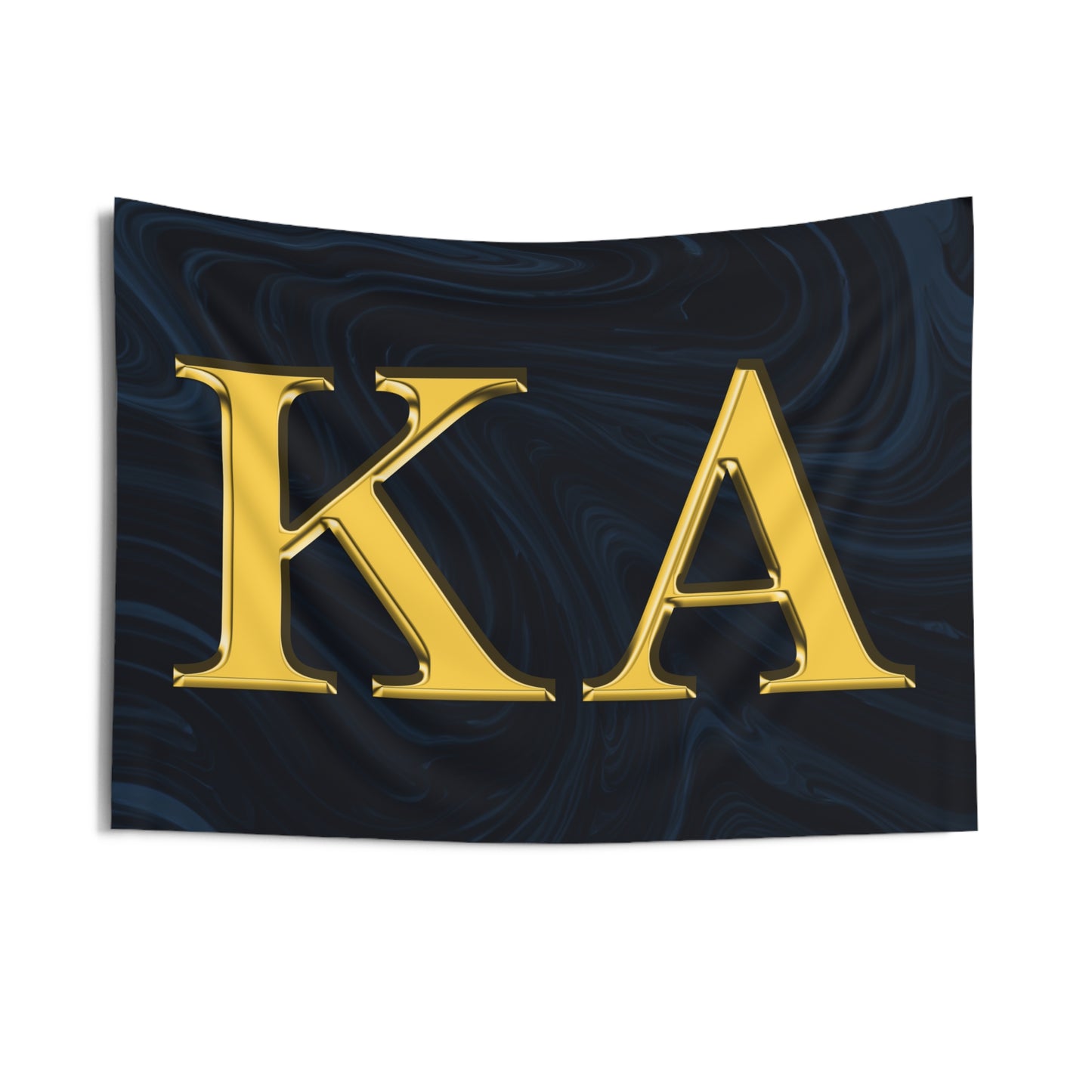 Kappa Alpha Wall Flag with Navy & Gold Letters Fraternity Home Decoration for Dorms & Apartments