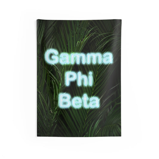 Gamma Phi Beta Blue Neon Sign Wall Flag Sorority Home Decoration for Dorms & Apartments