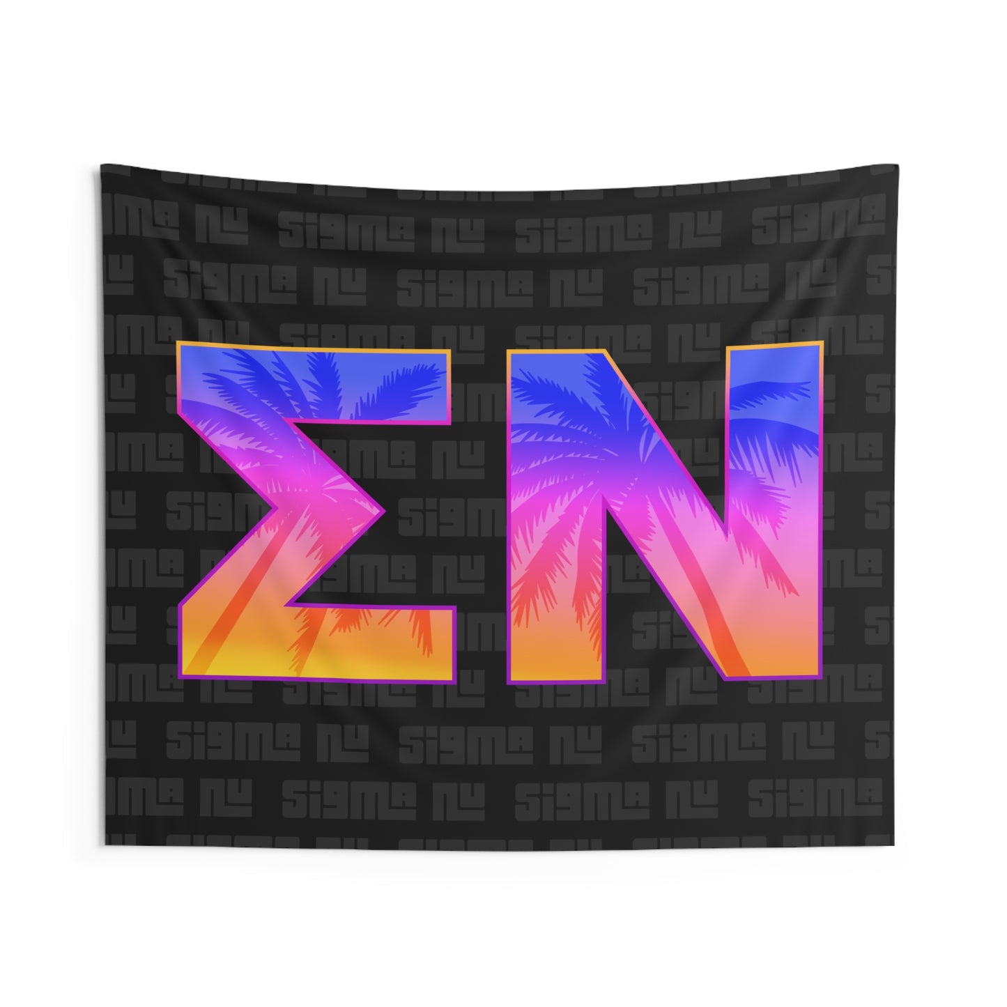 Sigma Nu Miami Sunset Wall Flag for Fraternity Dorms & Apartments