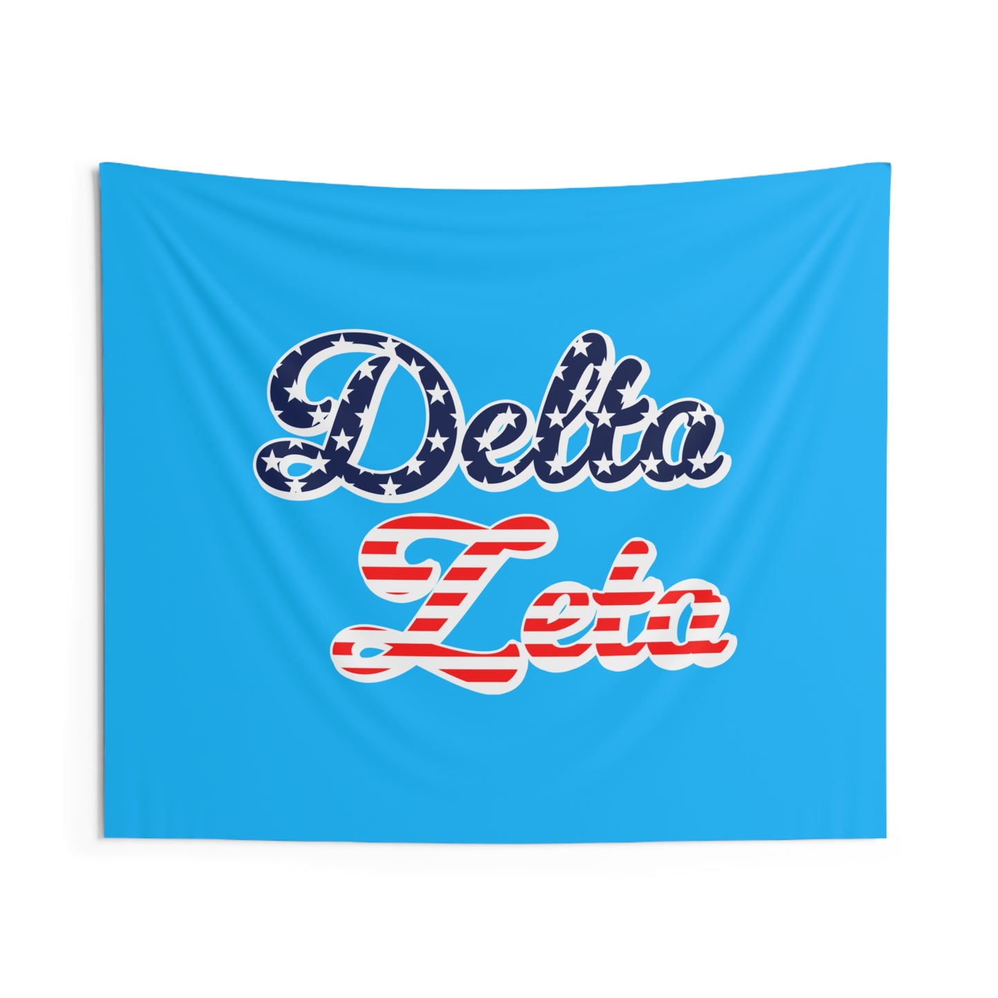 Delta Zeta American Flag Pattern Sorority Wall Flag for Dorms & Apartments