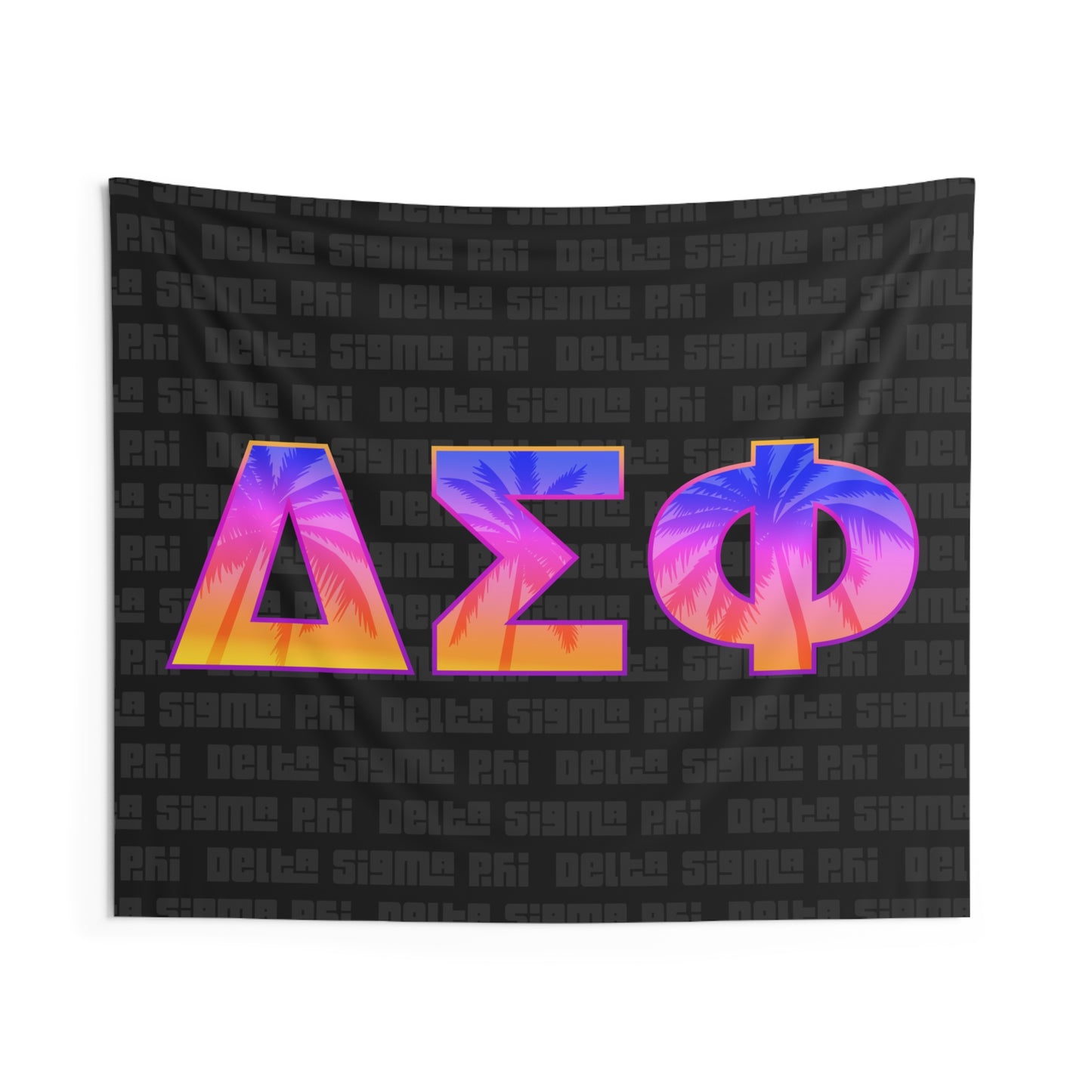 Delta Sigma Phi Miami Sunset Wall Flag for Fraternity Dorms & Apartments