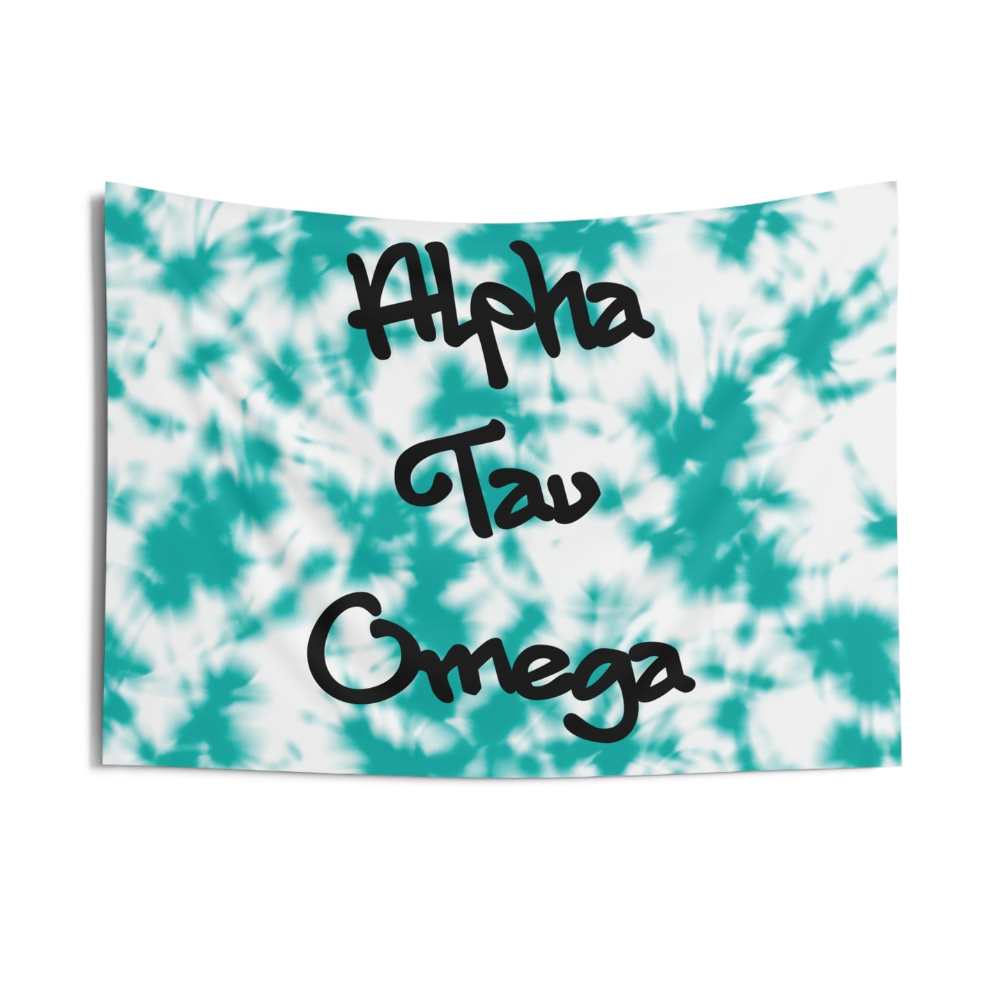 Alpha Tau Omega Blue Tie Dye Wall Flag Fraternity Home Decoration for Dorms & Apartments