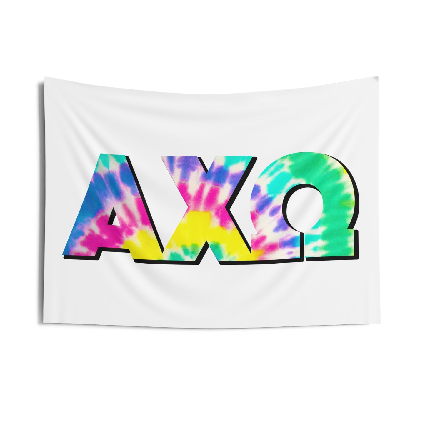 Alpha Chi Omega Tie Dye Wall Flag Sorority Home Decoration for Dorms & Apartments