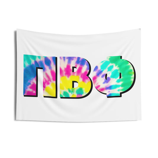 Pi Beta Phi Tie Dye Wall Flag Sorority Home Decoration for Dorms & Apartments