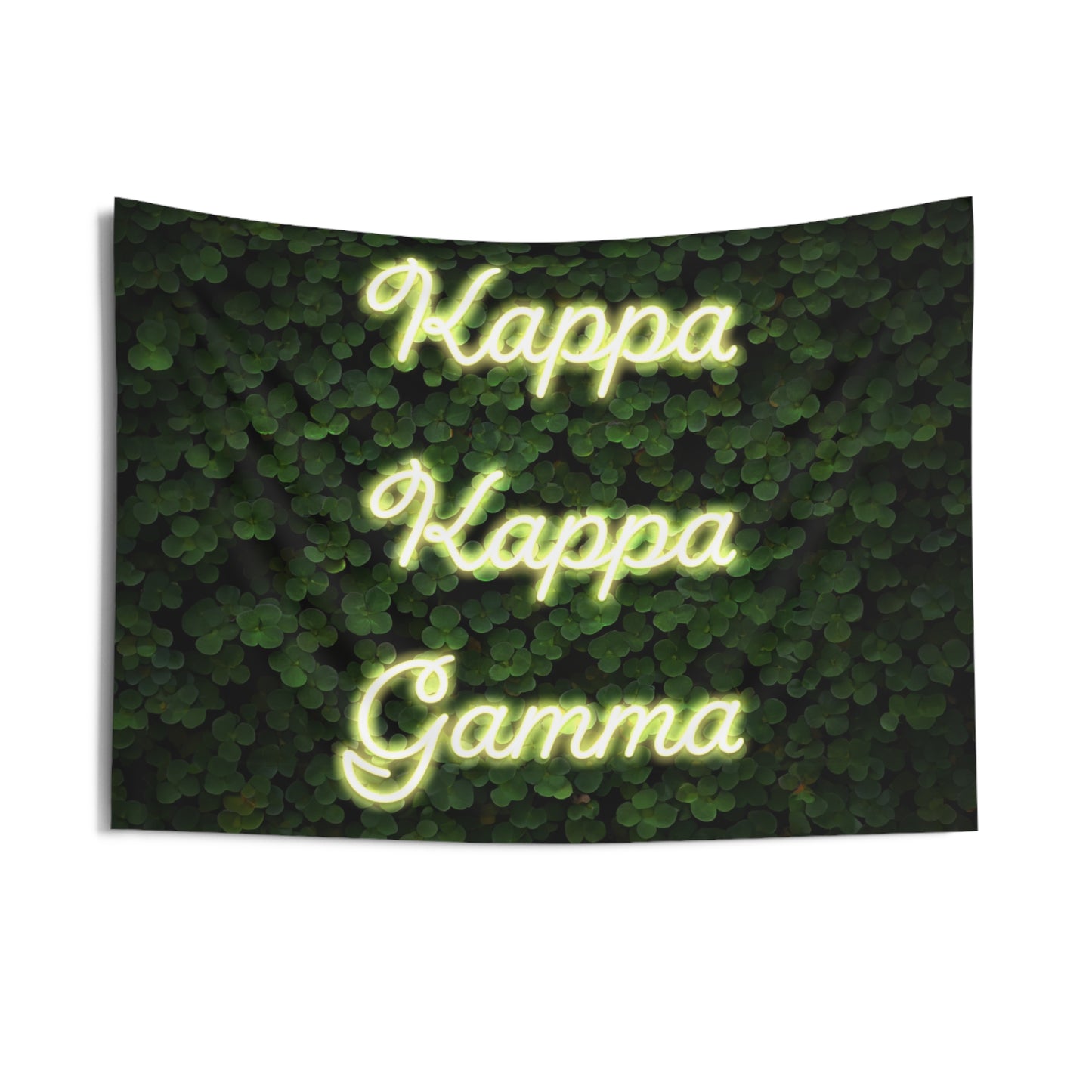 Kappa Kappa Gamma Yellow Neon Sign Wall Flag Sorority Home Decoration for Dorms & Apartments