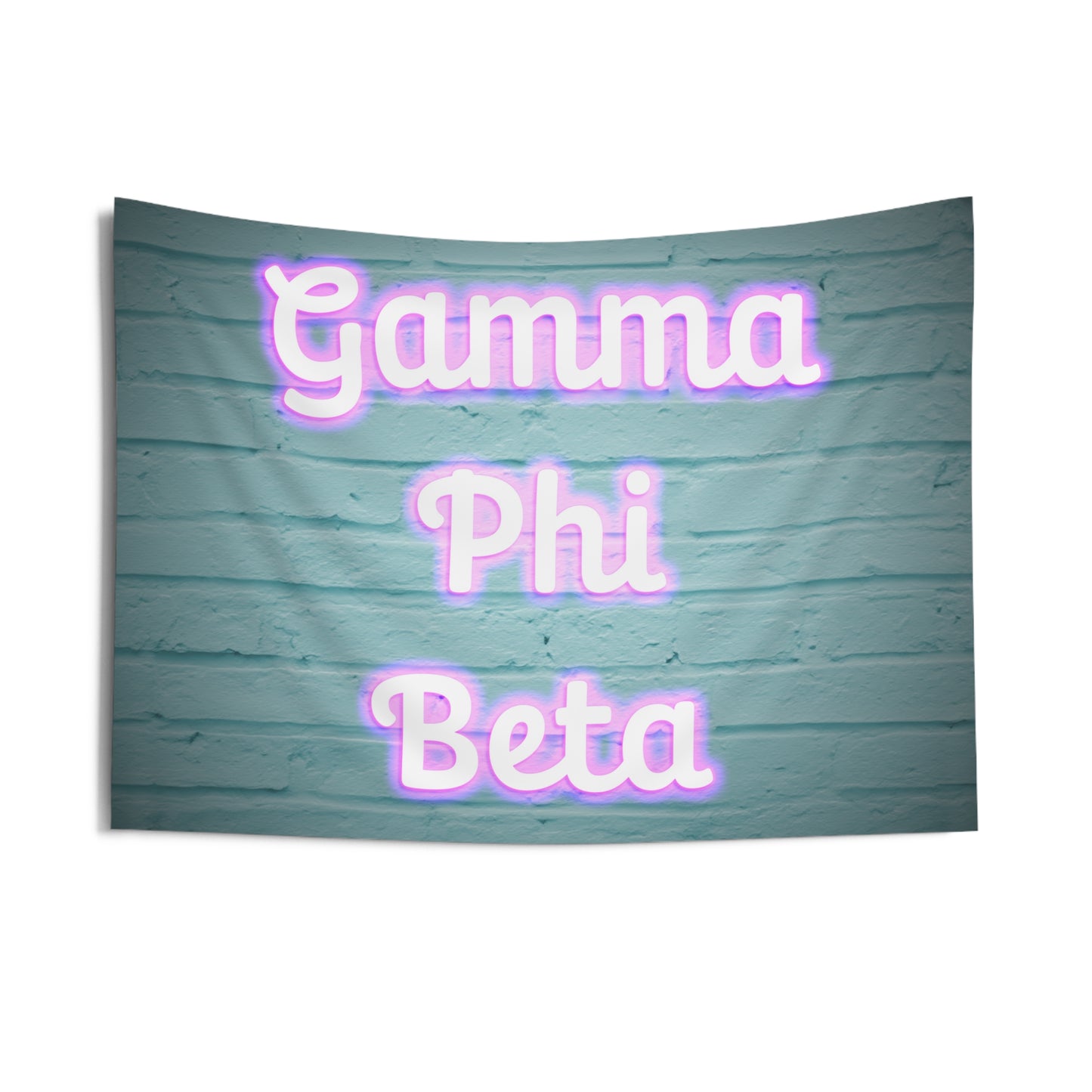 Gamma Phi Beta Pink Neon Sign Wall Flag Sorority Home Decoration for Dorms & Apartments