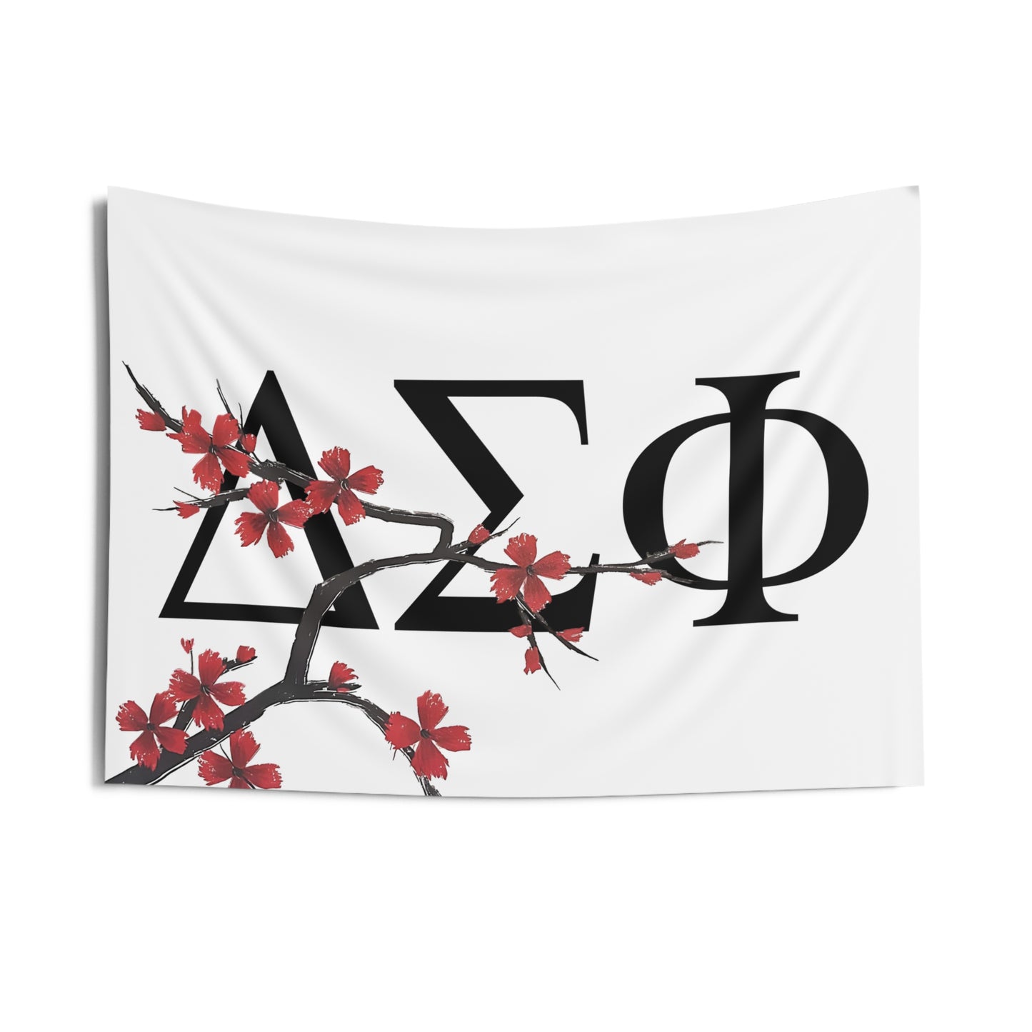 Delta Sigma Phi Wall Flag with Tree Blossoms Fraternity Home Decoration for Dorms & Apartments