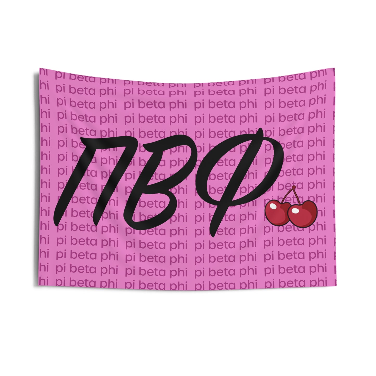 Pi Beta Phi Cherries Wall Flag Sorority Home Decoration for Dorms & Apartments