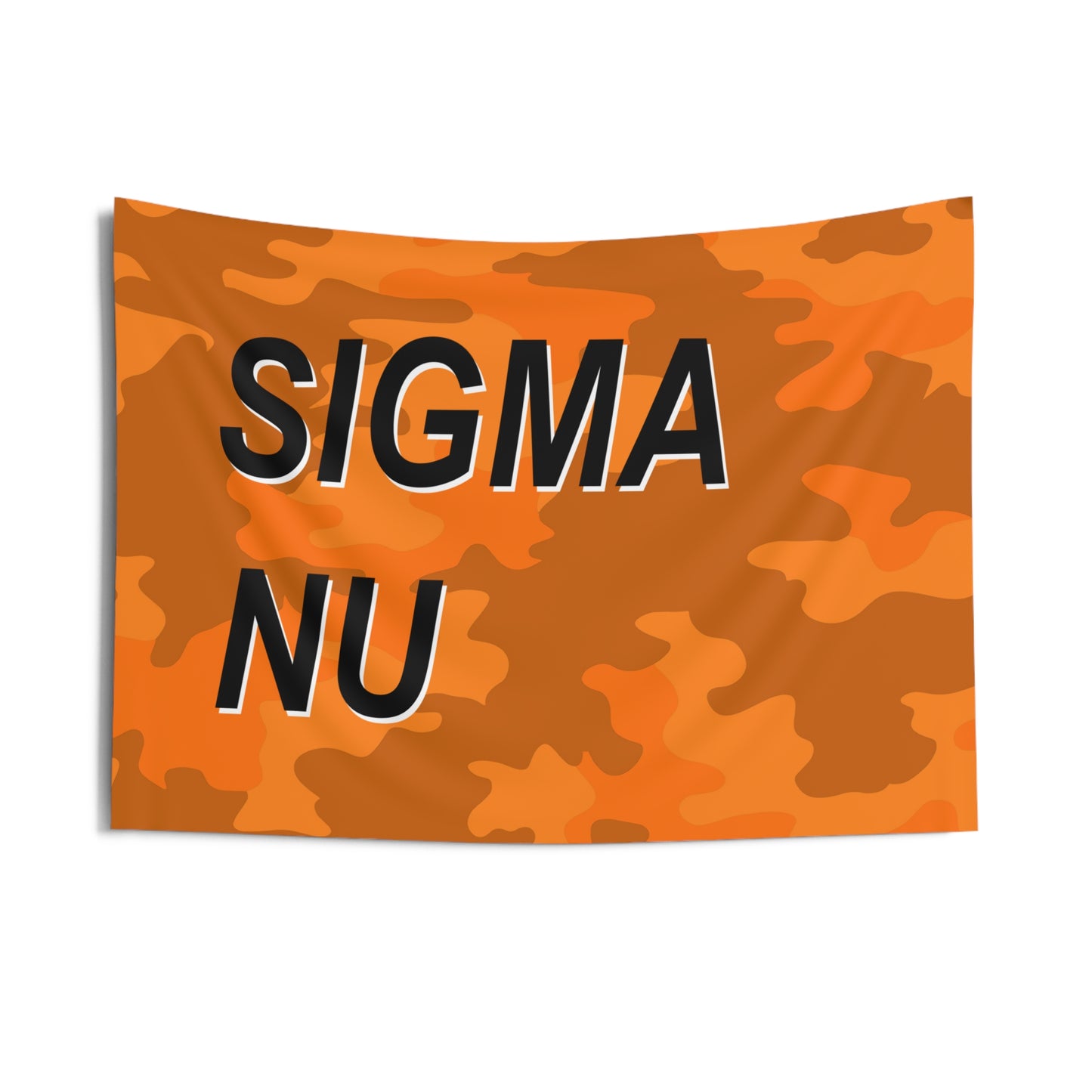 Sigma Nu Orange Camo Wall Flag Fraternity Home Decoration for Dorms & Apartments