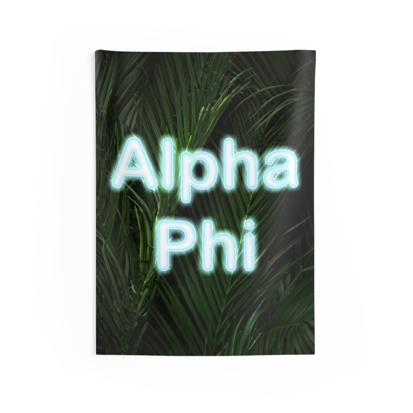 Alpha Phi Blue Neon Sign Wall Flag Sorority Home Decoration for Dorms & Apartments