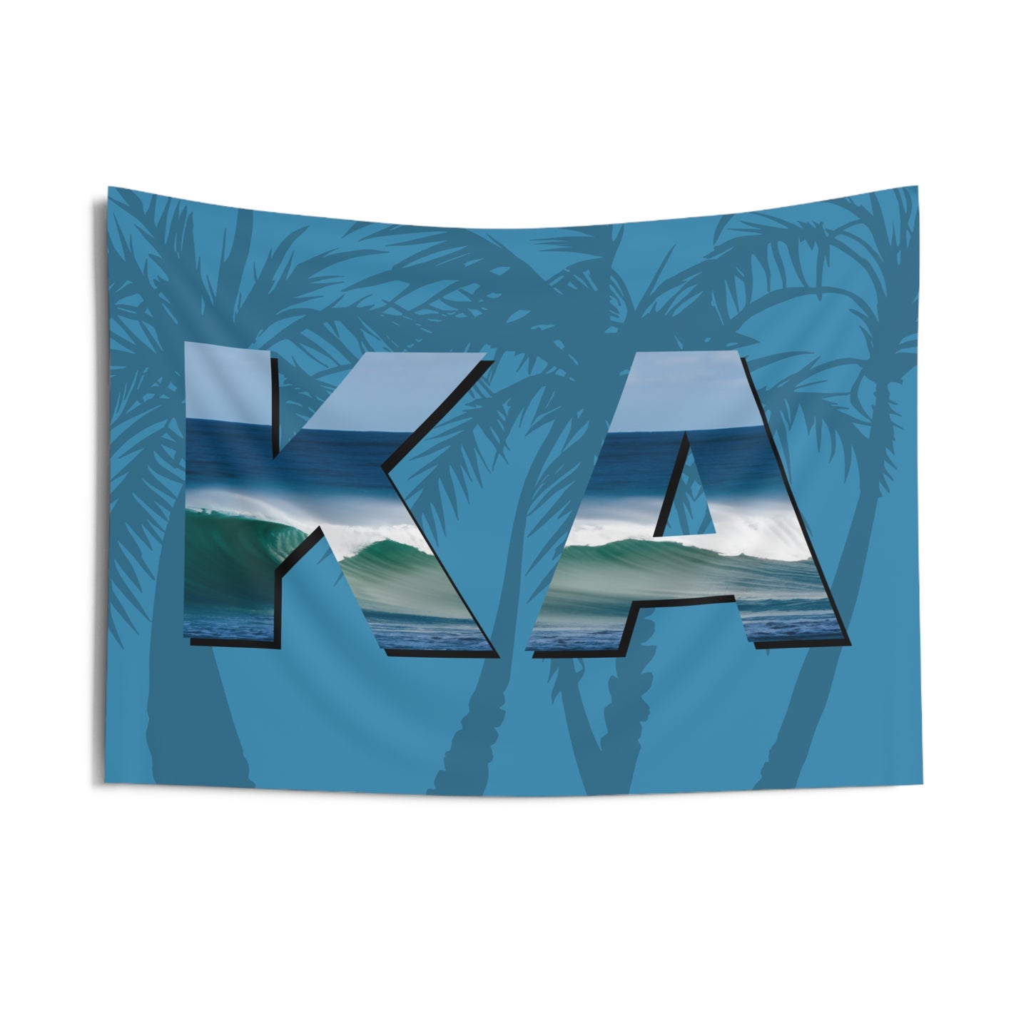 Kappa Alpha Wall Flag with Ocean Waves Fraternity Home Decoration for Dorms & Apartments