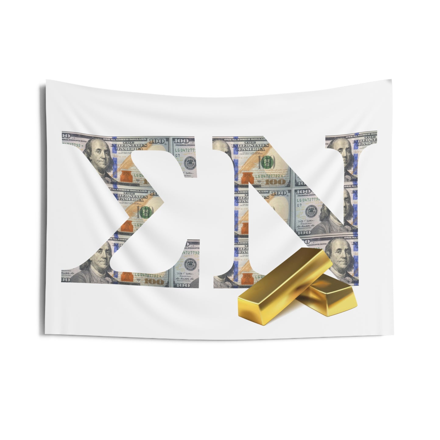 Sigma Nu Wall Tapestry with Gold Bars Fraternity Home Decoration for Dorms & Apartments