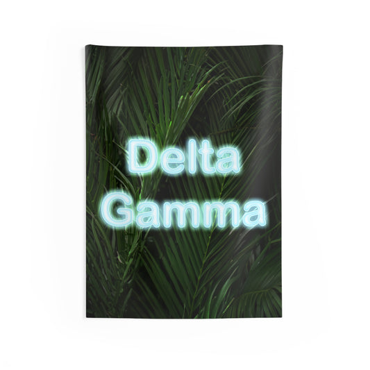 Delta Gamma Blue Neon Sign Wall Flag Sorority Home Decoration for Dorms & Apartments