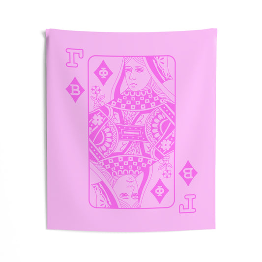 Gamma Phi Beta Queen of Diamonds Wall Flag for Sorority Girls Dorms & Apartments