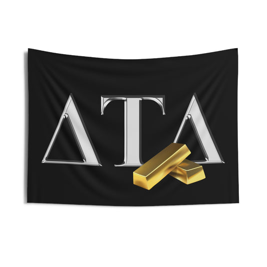 Delta Tau Delta Wall Flag with Gold Bars Fraternity Home Decoration for Dorms & Apartments