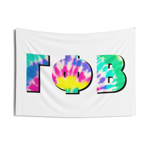 Gamma Phi Beta Tie Dye Wall Flag Sorority Home Decoration for Dorms & Apartments