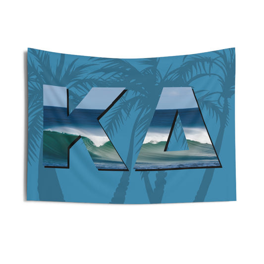 Kappa Delta Wall Flag with Ocean Waves Sorority Home Decoration for Dorms & Apartments