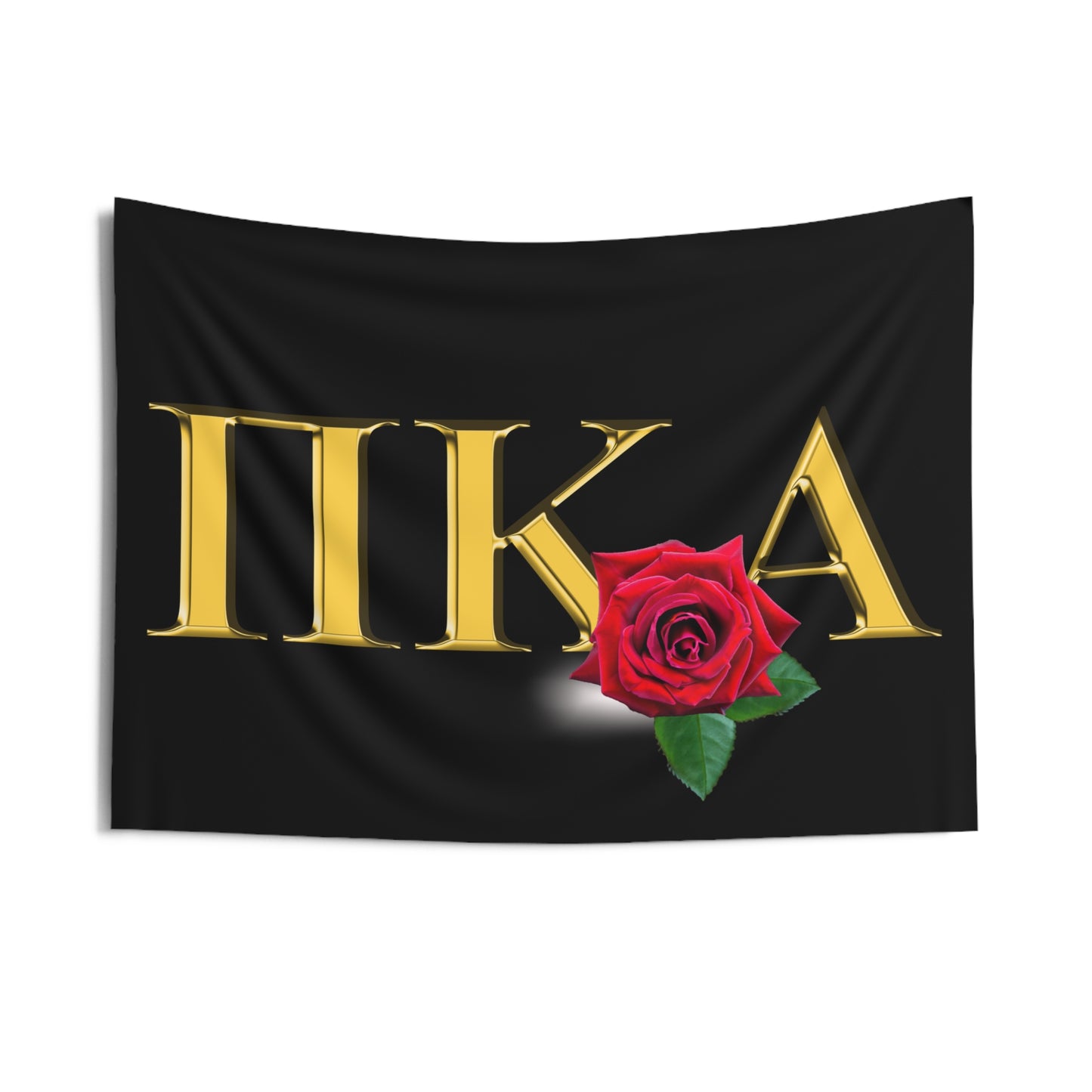 Pi Kappa Alpha Wall Flag with Gold Letters Fraternity Home Decoration for Dorms & Apartments