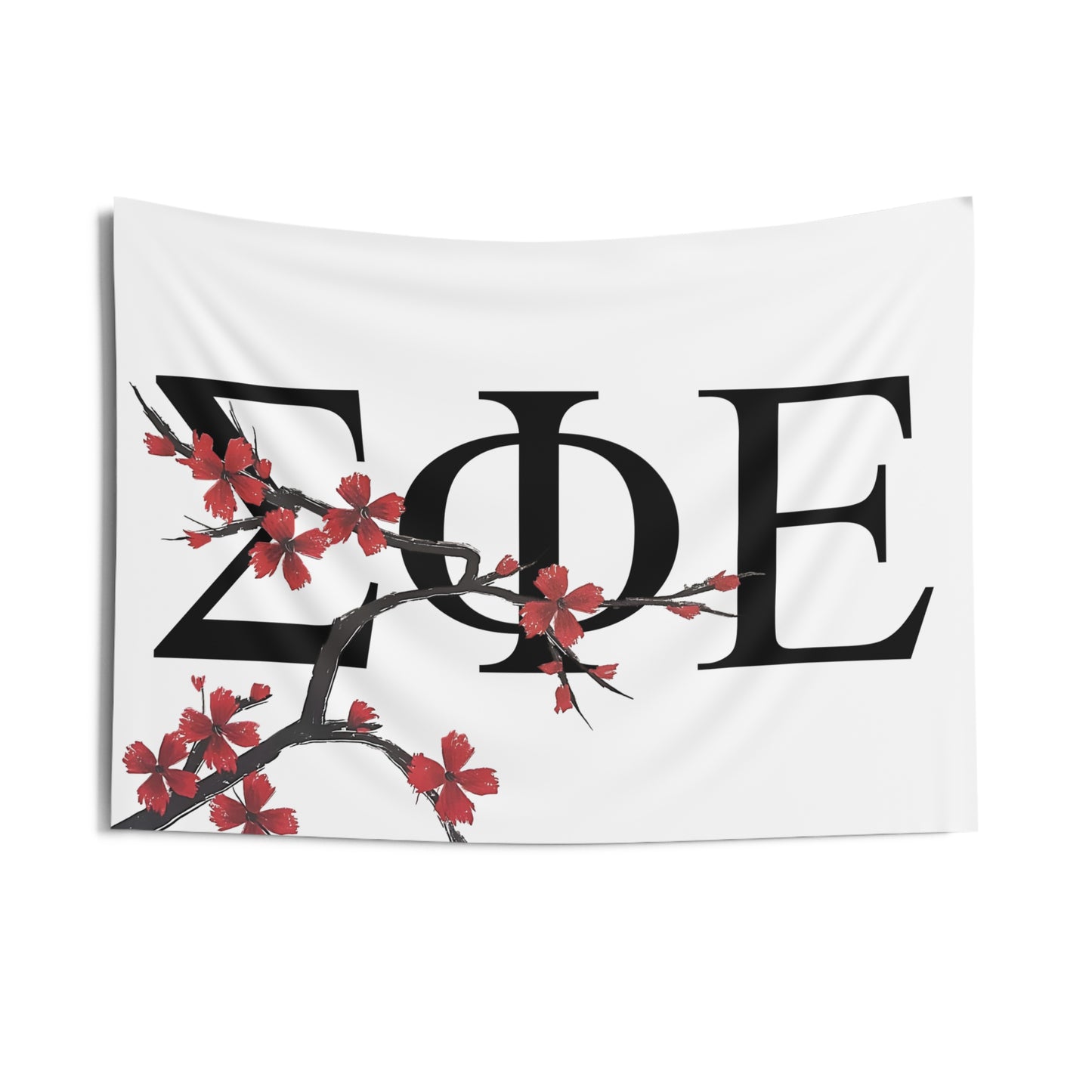 Sigma Phi Epsilon Wall Flag with Tree Blossoms Fraternity Home Decoration for Dorms & Apartments