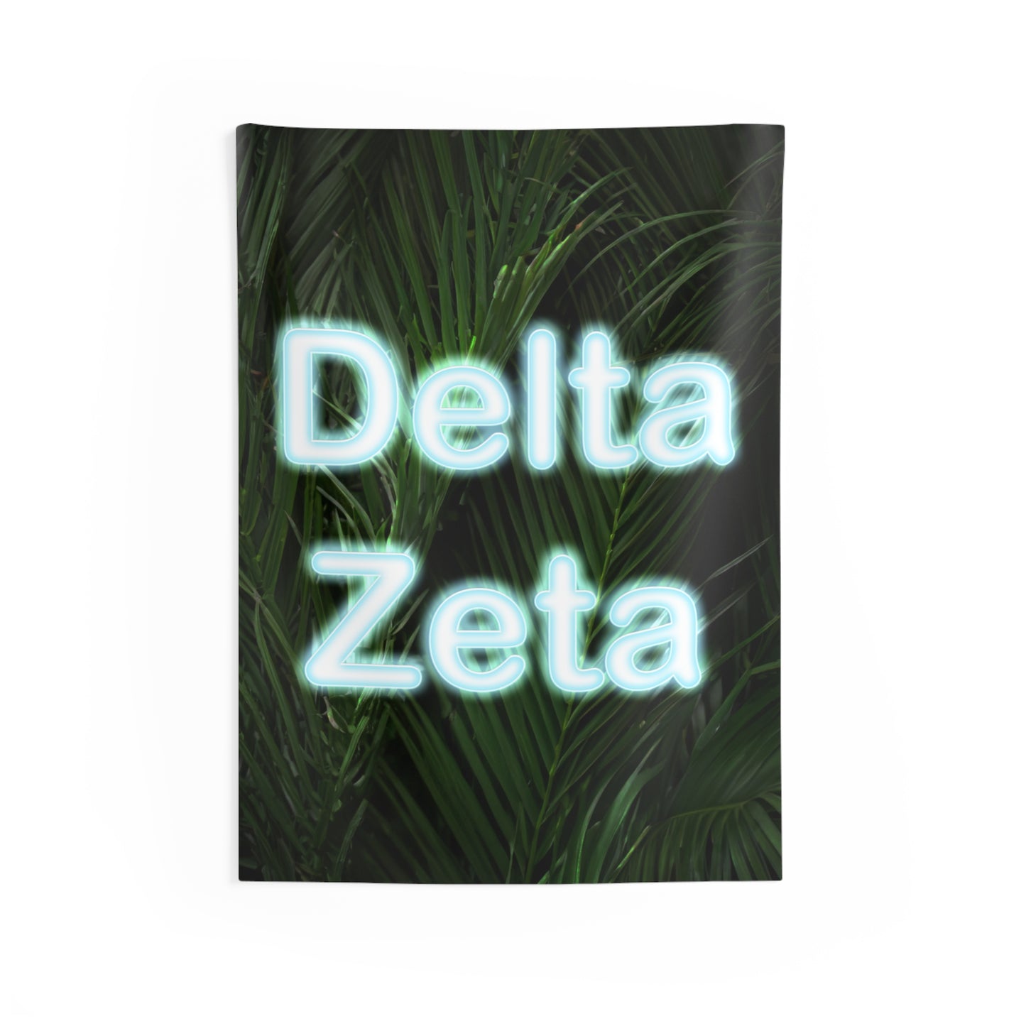 Delta Zeta Blue Neon Sign Wall Flag Sorority Home Decoration for Dorms & Apartments