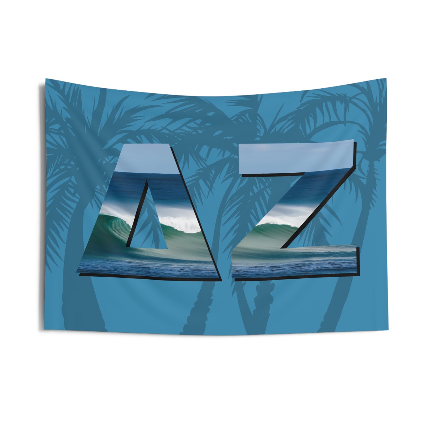 Delta Zeta Wall Flag with Ocean Waves Sorority Home Decoration for Dorms & Apartments