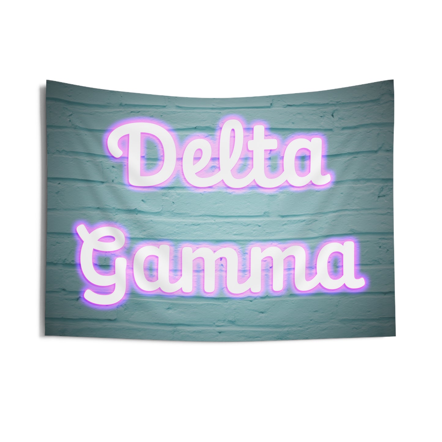 Delta Gamma Pink Neon Sign Wall Flag Sorority Home Decoration for Dorms & Apartments